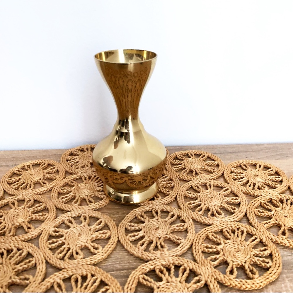 Vintage Brass Vase Small Classic